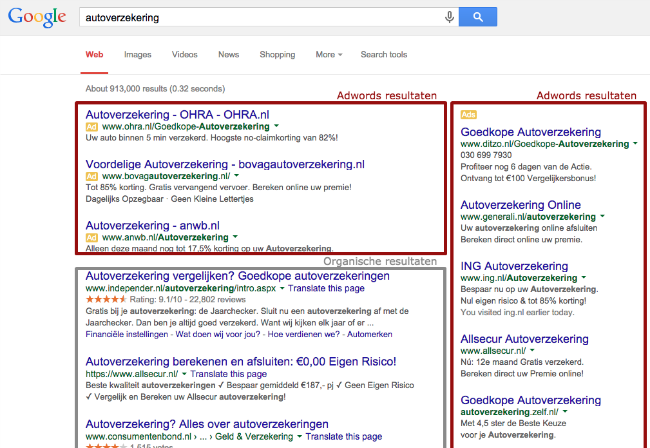 website adverteren op google